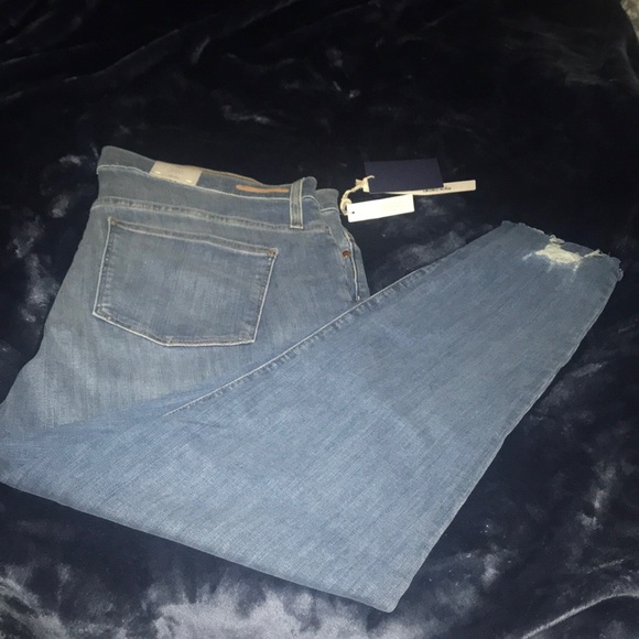 Caslon Denim - Sierra raw hem high waisted light skinny jeans